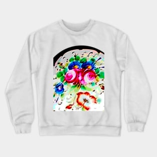 blue and pink flowers Crewneck Sweatshirt